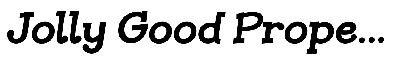 Jolly Good Proper Serif Semi Bold Italic